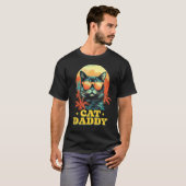 ヴィンテージ・キャットダディ・レトロ90年代 80年代 猫好き ネコ好き 猫パパ Tシャツ (正面フル)