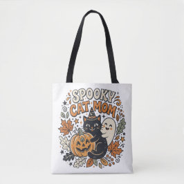 ヴィンテージ・キャットママ・ハロウィングラフィック トートバッグ