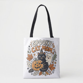ヴィンテージ・キャットママ・ハロウィングラフィック トートバッグ