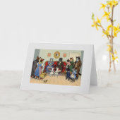 ヴィンテージ・キャット記念お祝い・グリーティング・カード カード (黄色い花)