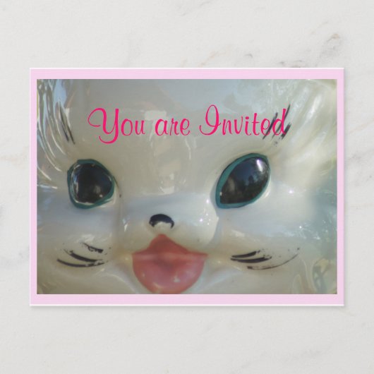 ヴィンテージ·キャット·クッキー·ジャー2972カスタマイズ-it インビテーションポストカード (正面)