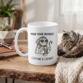 ヴィンテージ・キャット・コーヒー・ラバーデザイン コーヒーマグカップ