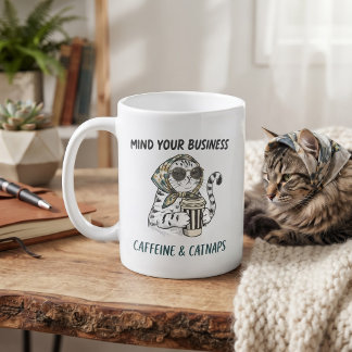ヴィンテージ・キャット・コーヒー・ラバーデザイン コーヒーマグカップ