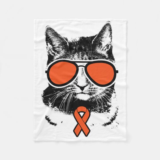 ヴィンテージ・キャットRSD CRPS啓発 フリースブランケット (正面)