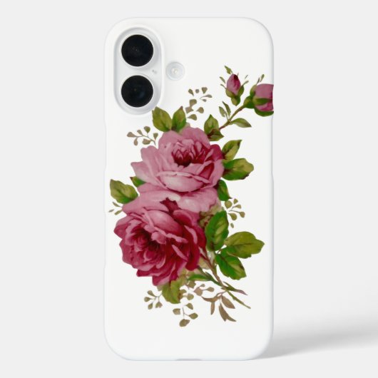 ヴィンテージ・キャベッジローズ・エレガンス Phone Case Case-Mate iPhoneケース (裏面)