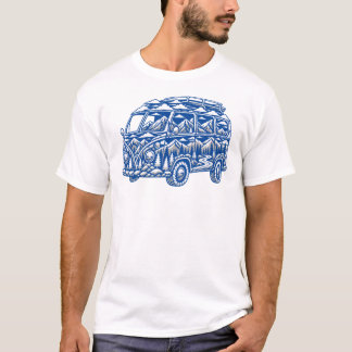 ヴィンテージ・キャンピングカーの山 Tシャツ