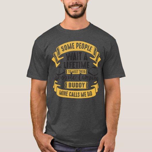 ヴィンテージ キャンピング ハイキング Tシャツ (正面)