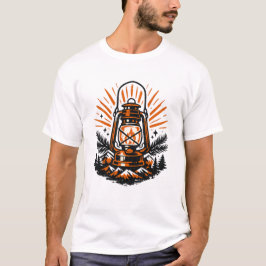 ヴィンテージ キャンプ ランタン Tシャツ | レトロ アウトドア 広告