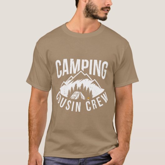 ヴィンテージ キャンプ 従兄弟 クルー Tシャツ (正面)