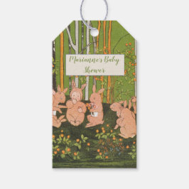 ヴィンテージ キュート ウサギ 子供 赤ちゃん シャワー ギフトタグ