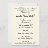 ヴィンテージ キュート パピー 子供 性別発表 ベビーシャワー 招待状 (裏面)