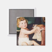 ヴィンテージ キュート 幼児 衣類ドレッサーで遊ぶ マグネット (正面/裏面)