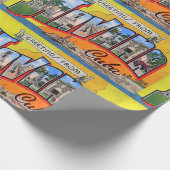 ヴィンテージ キューバ旅行 - ハバナから愛を込めて ラッピングペーパー (角)