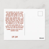 ヴィンテージ・キューピッドとローズブーケ ポストカード (裏面)