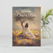 ヴィンテージ キリストの復活 イースター クリスチャン 宗教的 招待状 (スタンド正面)