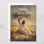 ヴィンテージ キリストの復活 イースター クリスチャン 宗教的 招待状 (正面/裏面)