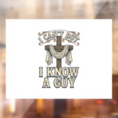 ヴィンテージ キリスト教の十字架Tシャツ I Know a Guy ウィンドウサイン (シート2)