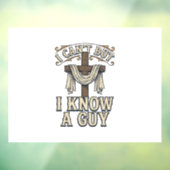 ヴィンテージ キリスト教の十字架Tシャツ I Know a Guy ウィンドウサイン (シート3)