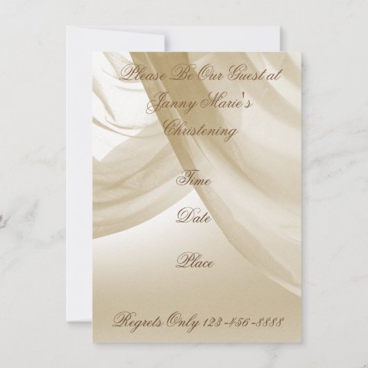 ヴィンテージ《キリスト教》洗礼式や命名式招待状ピンクダム 招待状 (裏面)