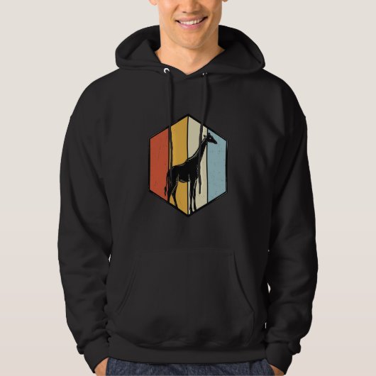 ヴィンテージ キリン 幾何学 サファリ ベクターTシャツ_1 パーカ (正面)