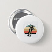 ヴィンテージ キリン 日没 サファリ ベクターTシャツ デザイン 缶バッジ (正面&裏面)