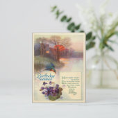 ヴィンテージ キングフィッシャー 1917 ゴールデンアワーズ バースデー ポストカード (スタンド正面)