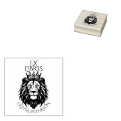 ヴィンテージ キング ライオン エクス ライブリシス 図書館 本 ラバースタンプ (押印)