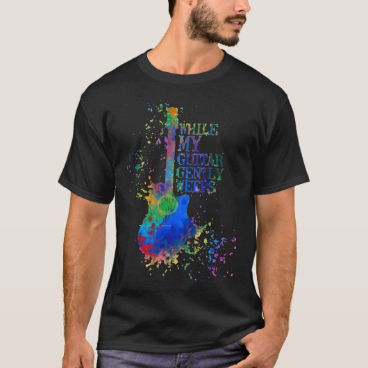 ヴィンテージ・ギターは泣いている Tie Dye Tシャツ (正面)
