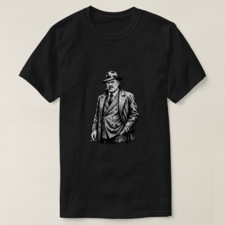 ヴィンテージ・ギャングスター・ボス フェドーラ 葡萄煙草 Noir グラフィック Tシャツ