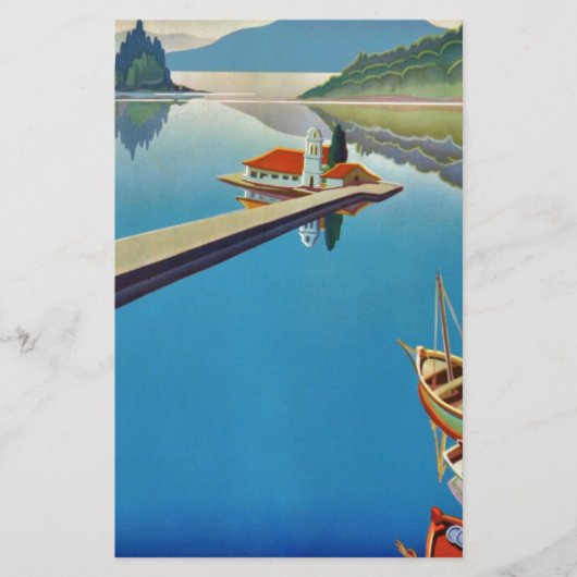 ヴィンテージ ギリシャ旅行 - コルフ島 便箋 (正面)