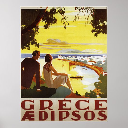ヴィンテージ ギリシャ ポスター 印刷 (正面)