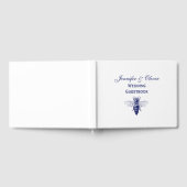 ヴィンテージ クイーンビー 描画 青 ゲストブック (全面)