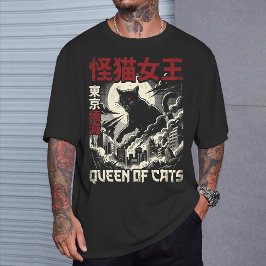 ヴィンテージ クイーン オブ キャッツ 黒猫 モンスター キャット 日本 Tシャツ