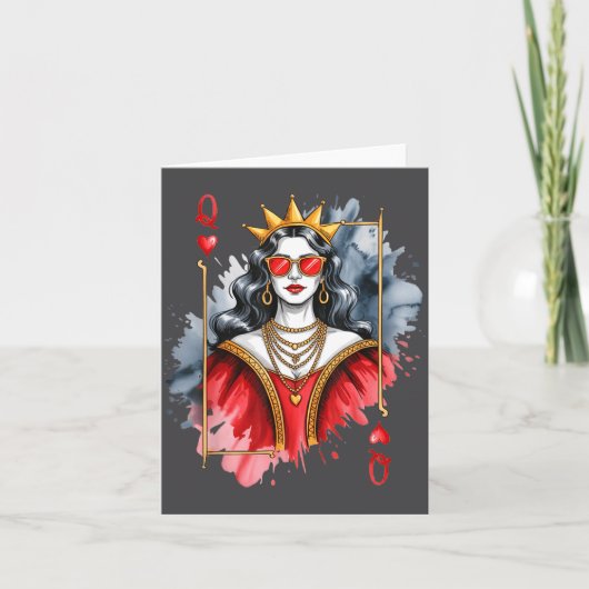 ヴィンテージ クイーン ハーツ バレンタイン カード (正面)