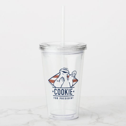 ヴィンテージ・クッキーの怪獣大統領 アクリルタンブラー (正面)