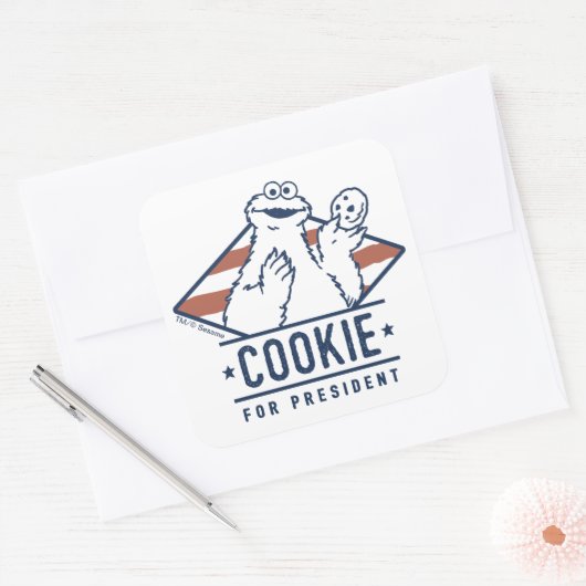 ヴィンテージ・クッキーの怪獣大統領 スクエアシール (封筒)