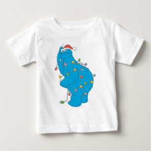 ヴィンテージ・クッキー・モンスター クリスマス ライト ベビーTシャツ