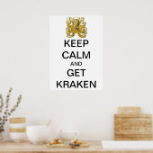 ヴィンテージ・クラケン、タコ・ガモチョニア、エルンスト・ヘイケル ポスター (キッチン)