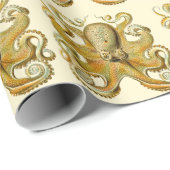 ヴィンテージ・クラケン、タコ・ガモチョニア、エルンスト・ヘイケル ラッピングペーパー (ロールコーナー)