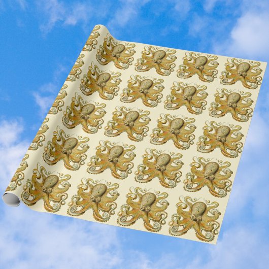 ヴィンテージ・クラケン、タコ・ガモチョニア、エルンスト・ヘイケル ラッピングペーパー