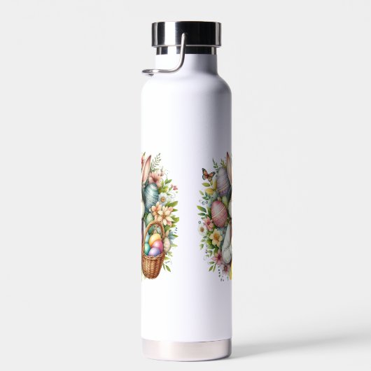 ヴィンテージ/クラシックかわいいイースターバニー ウォーターボトル (右面)