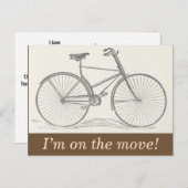 ヴィンテージ＆クラシックな新住所ポストカード 案内ポストカード (正面/裏面)