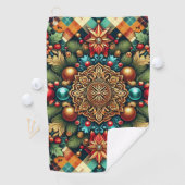 ヴィンテージ/クラシックカラフルクリスマス ゴルフタオル (インサイチュ)