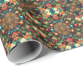 ヴィンテージ/クラシックカラフルクリスマス ラッピングペーパー (ロールコーナー)