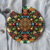 ヴィンテージ/クラシックカラフルクリスマス 缶バッジ (インサイチュ)