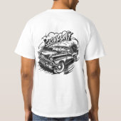 ヴィンテージ クラシックカー グラフィック両面Tシャツ Tシャツ (裏面)