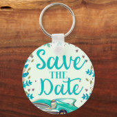 ヴィンテージ クラシックカー Save The Date キーホルダー (正面)