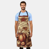 ヴィンテージ/クラシックハッピーサンクスギビング エプロン (着用した状態)