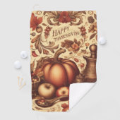 ヴィンテージ/クラシックハッピーサンクスギビング ゴルフタオル (インサイチュ)