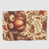 ヴィンテージ/クラシックハッピーサンクスギビング ゴルフタオル (横)